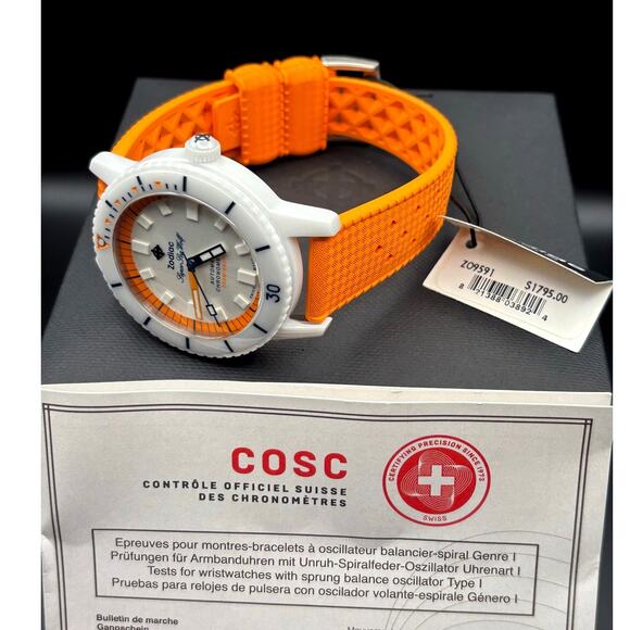 Zodiac Super Sea Wolf ZO9591 Men’s Automatic COSC Diver Watch NIBWT - Picture 12 of 17